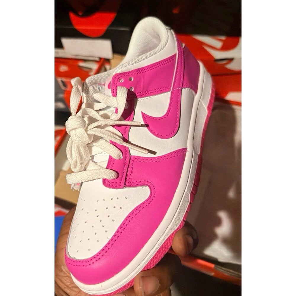 Nike Dunk Low White Pink GS Youth Size 5.5Y